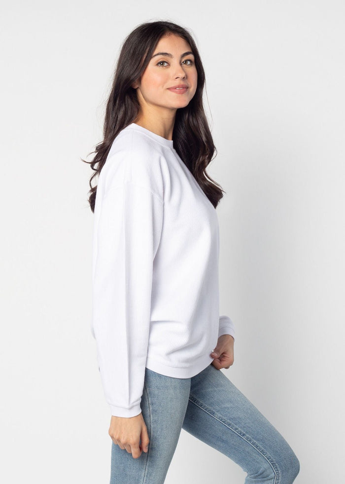 Iowa Hawkeyes Women's Clubhouse Original Corded Crew in White