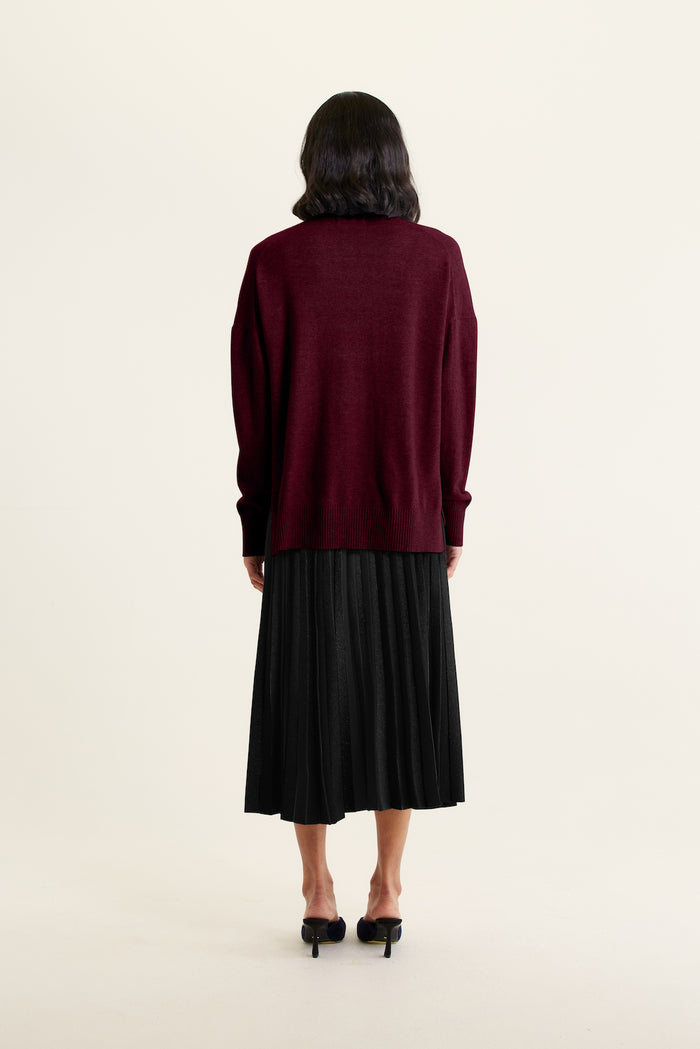 Iris Cashmere Crew Sweater In Endless Passion