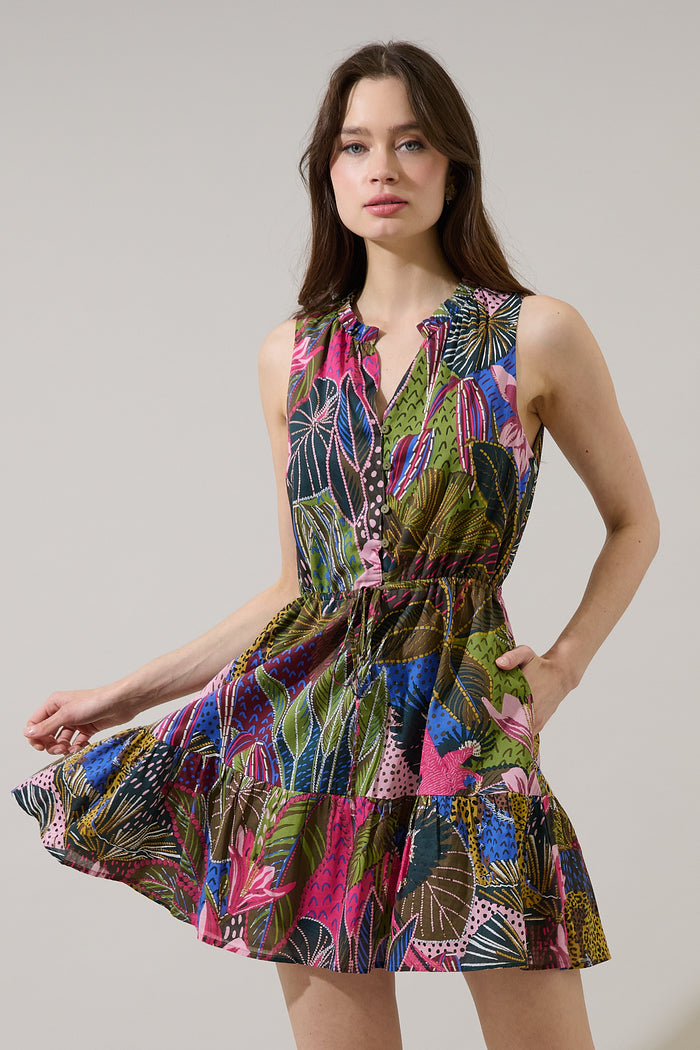 Itzel Shift Mini Dress Jenla Tropical