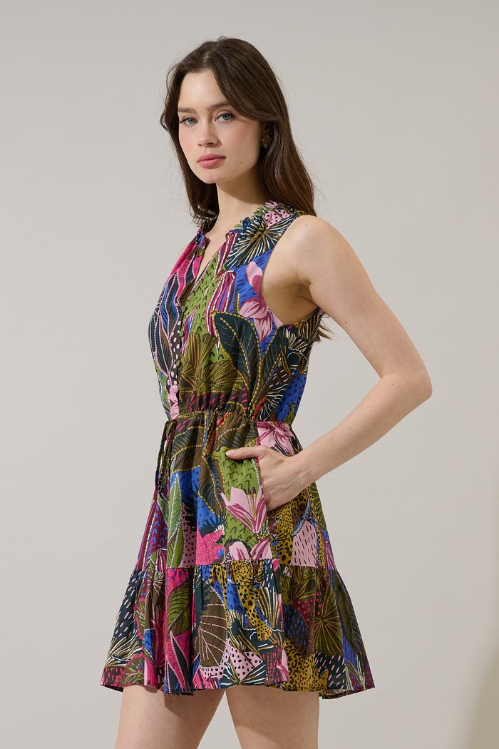 Itzel Shift Mini Dress Jenla Tropical
