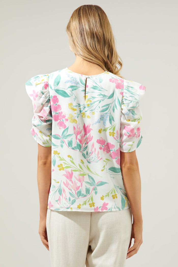 Jacinda Floral Beverly Drape Sleeve Blouse