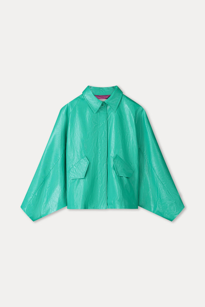 POM Amsterdam Jackets JACKET - Faux Leather Wander Green