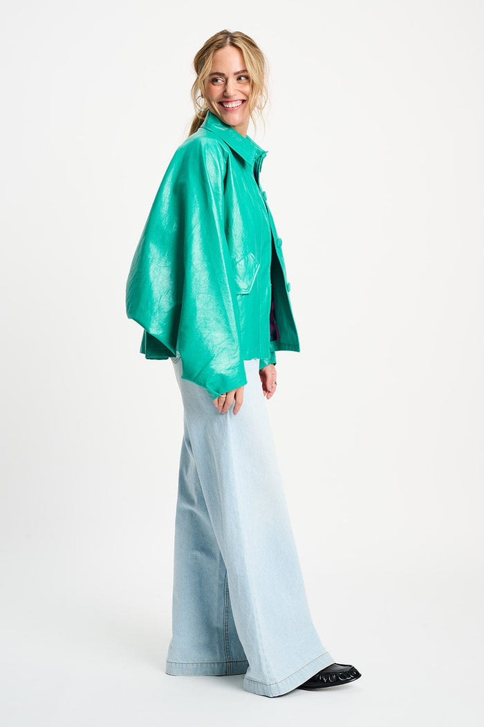 POM Amsterdam Jackets JACKET - Faux Leather Wander Green