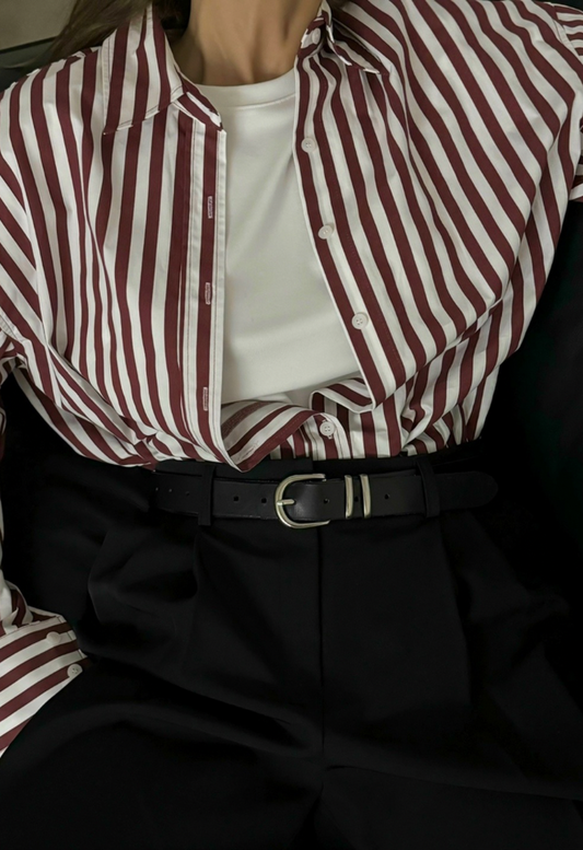 Jenna Striped Poplin Shirt