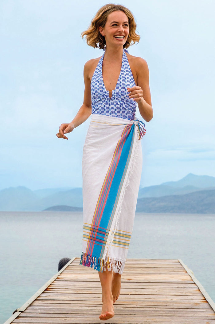 Kikoy Towel | Tika Turquoise - Aspiga