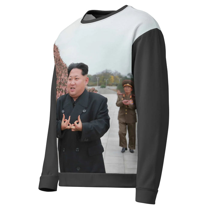 Kim Jong Represent Sweatshirt in Regiment Drab and Onyx. OEKO-TEX® 100, REACH Compliant, GRS Certified.