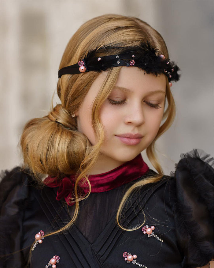 Kylie Feather Hair Sash - Petite Maison Kids