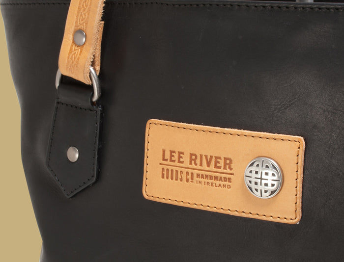 Ladies Leather Tote Bag - Black