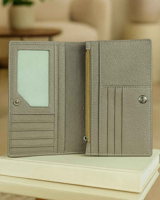 Ladies Soft Leather Purse - Natural - The Classic Boutique
