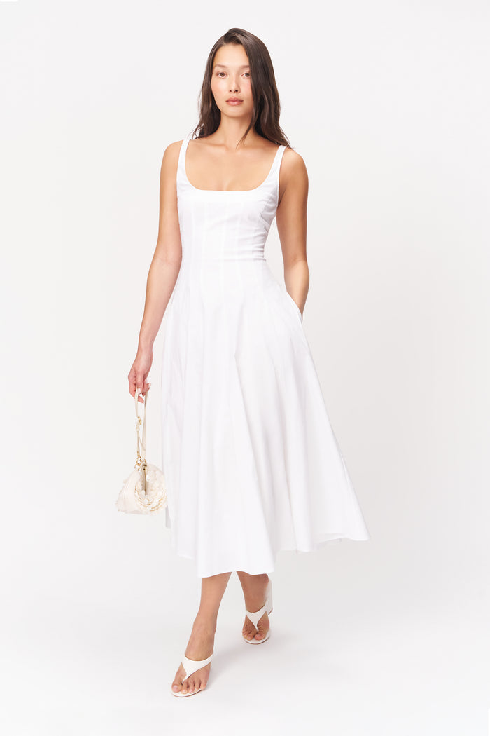 Leila Tank Dress in White