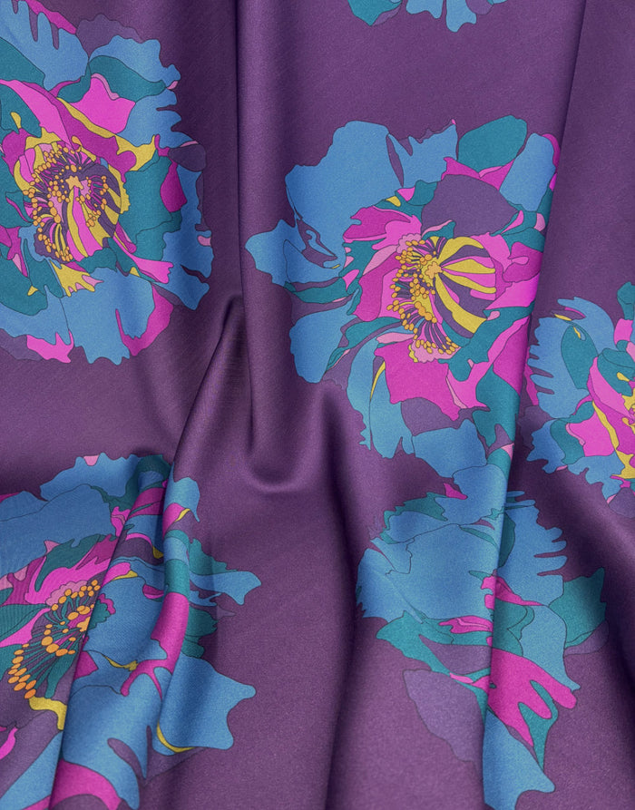 Liberty Fabrics Bickington Satin Viscose,Peony Waltz A