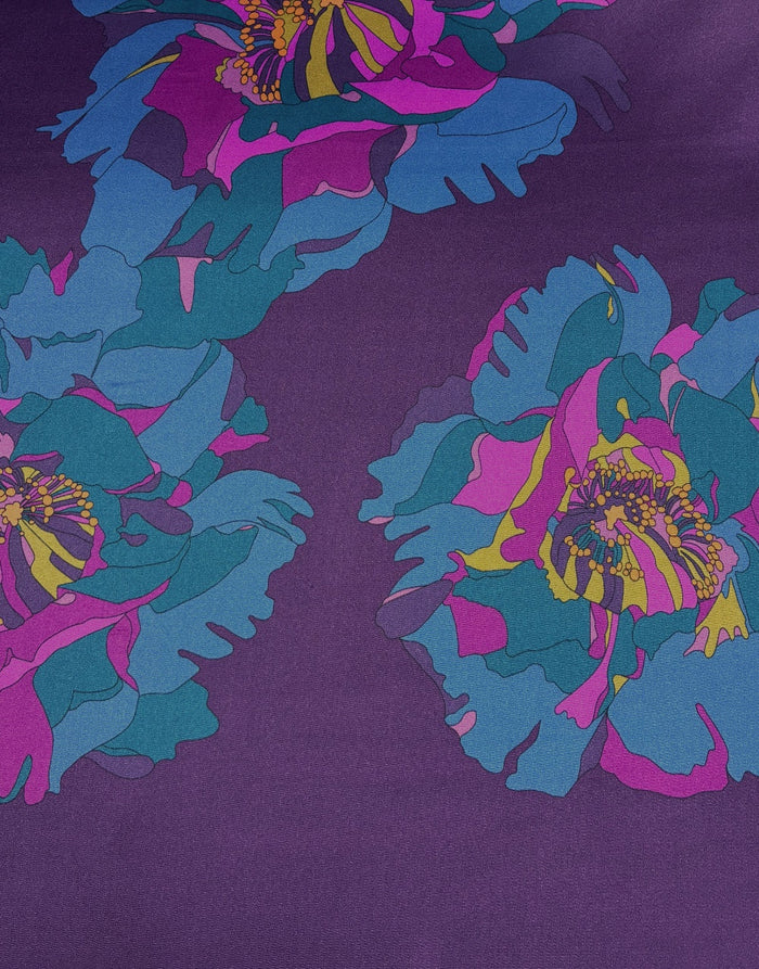 Liberty Fabrics Bickington Satin Viscose,Peony Waltz A