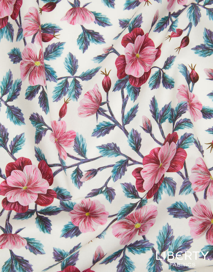 Liberty Fabrics Cotton Poplin, Embroidered Vine A