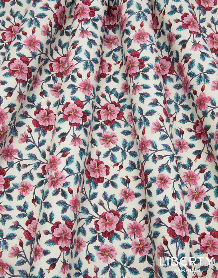 Liberty Fabrics Cotton Poplin, Embroidered Vine A