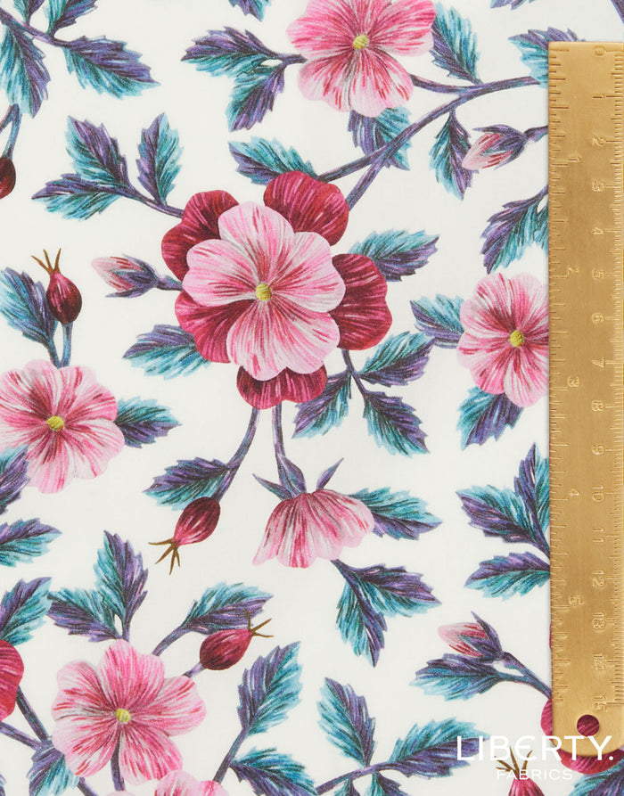 Liberty Fabrics Cotton Poplin, Embroidered Vine A