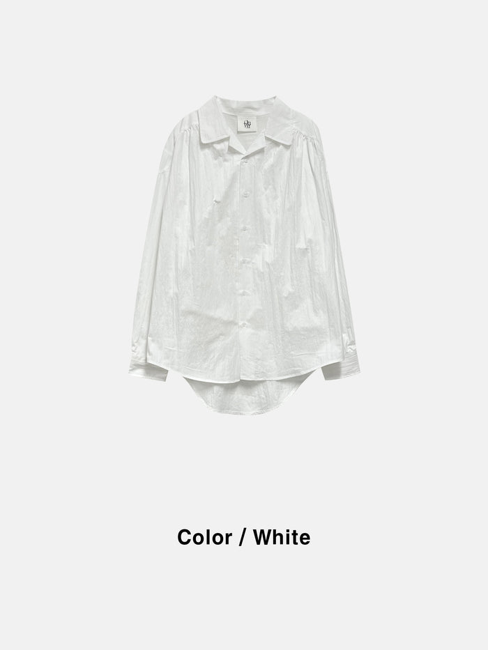 Lightweight Cotton Gathered Shirt