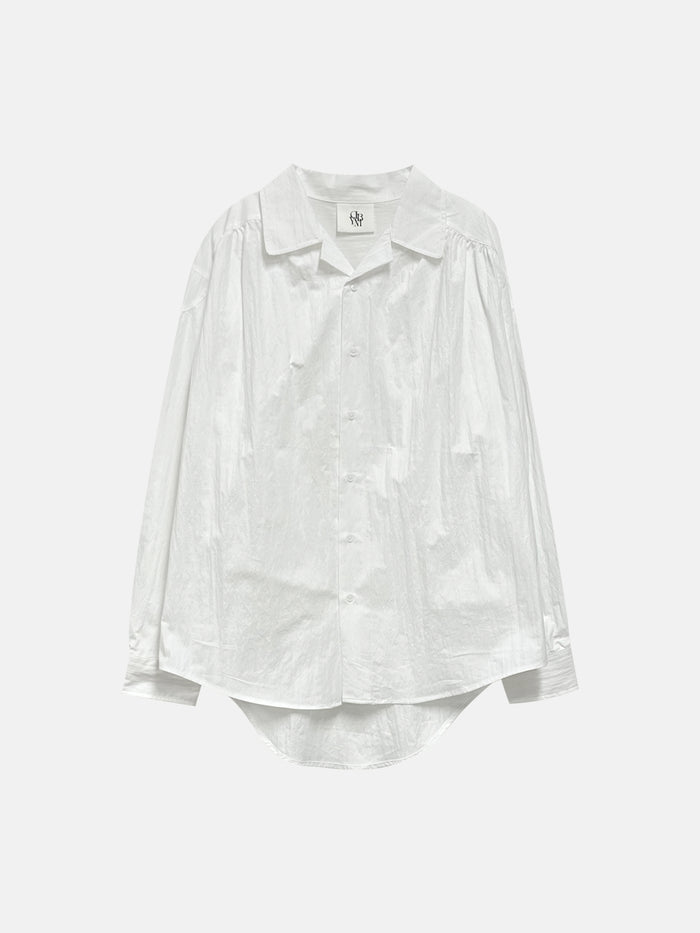 Lightweight Cotton Gathered Shirt