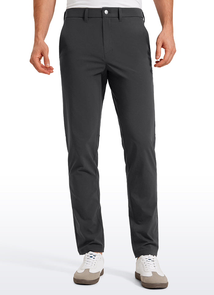 CRZ YOGA Men's  Lightweight Classic Fit Golf Pants Pockets 32'' Ink Gray
