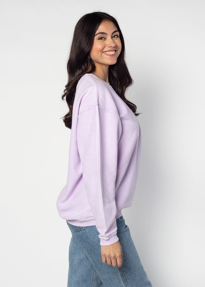 LSU Tigers Women's Clubhouse Original Corded Crew in Lilac