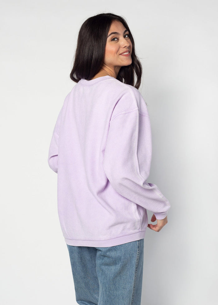 LSU Tigers Women's Clubhouse Original Corded Crew in Lilac