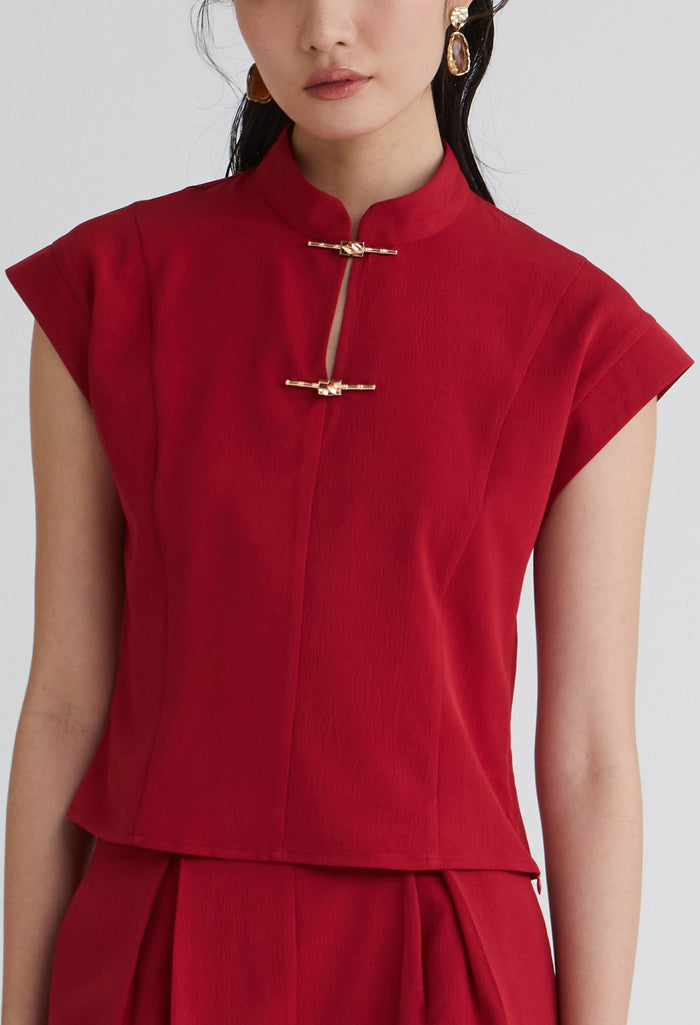 Lunar Charm Cap Sleeve Top