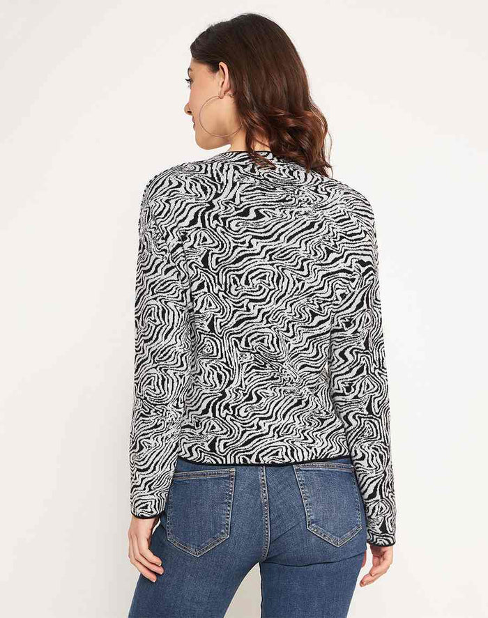 Madame Black Animal Print Sweater