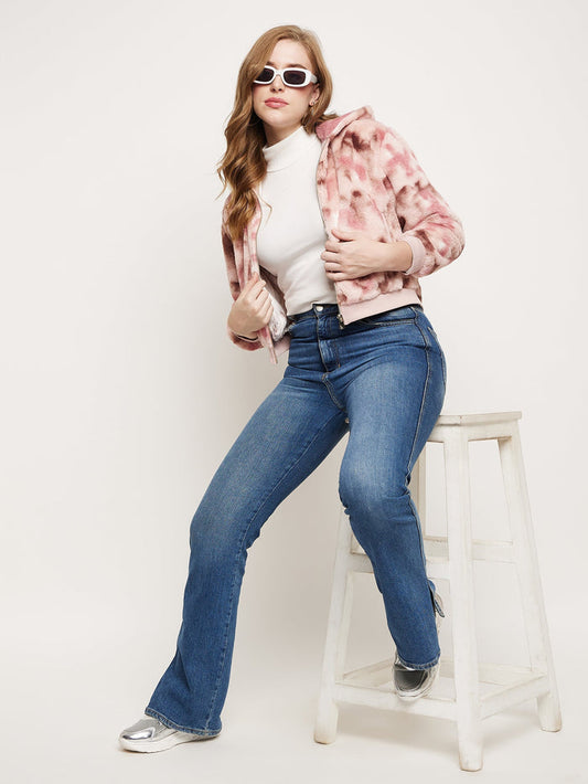 Madame Blush Fleece Tie-Dye Hooded Sweatshirt