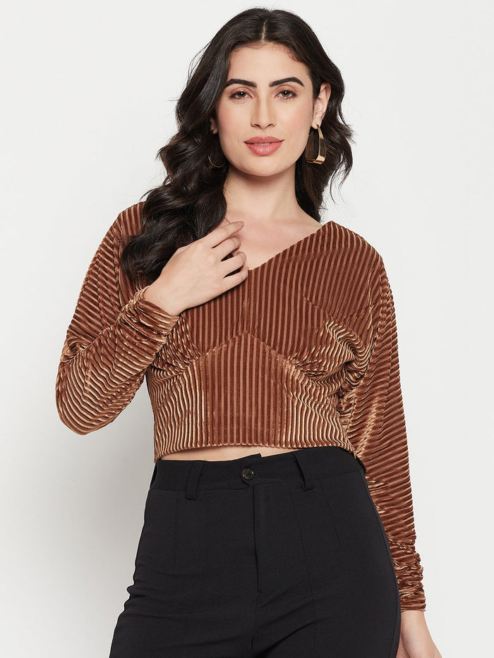 Madame Tanã¢Â Striped Crop Top