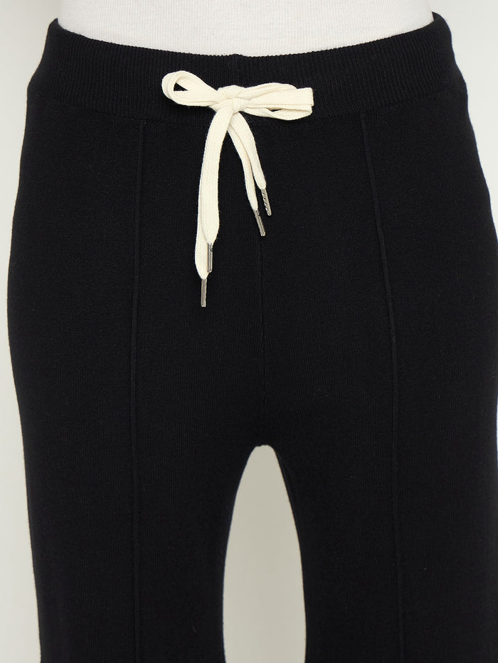 Madame Wide Leg Black Wool Bottoms