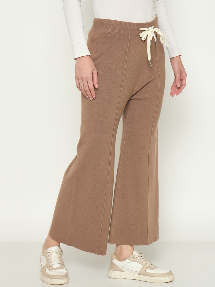 Madame Wide Leg Fawn Wool Bottoms