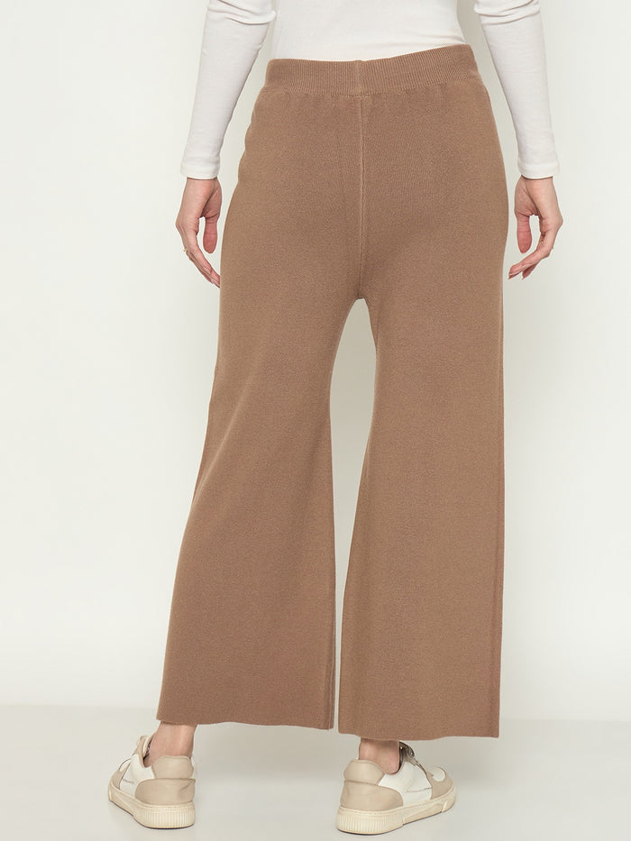 Madame Wide Leg Fawn Wool Bottoms