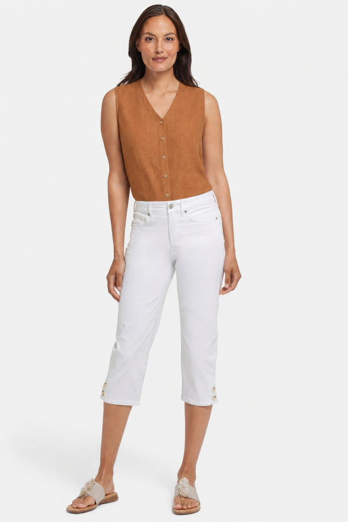 Marilyn Straight Crop Jeans In Petite - Optic White