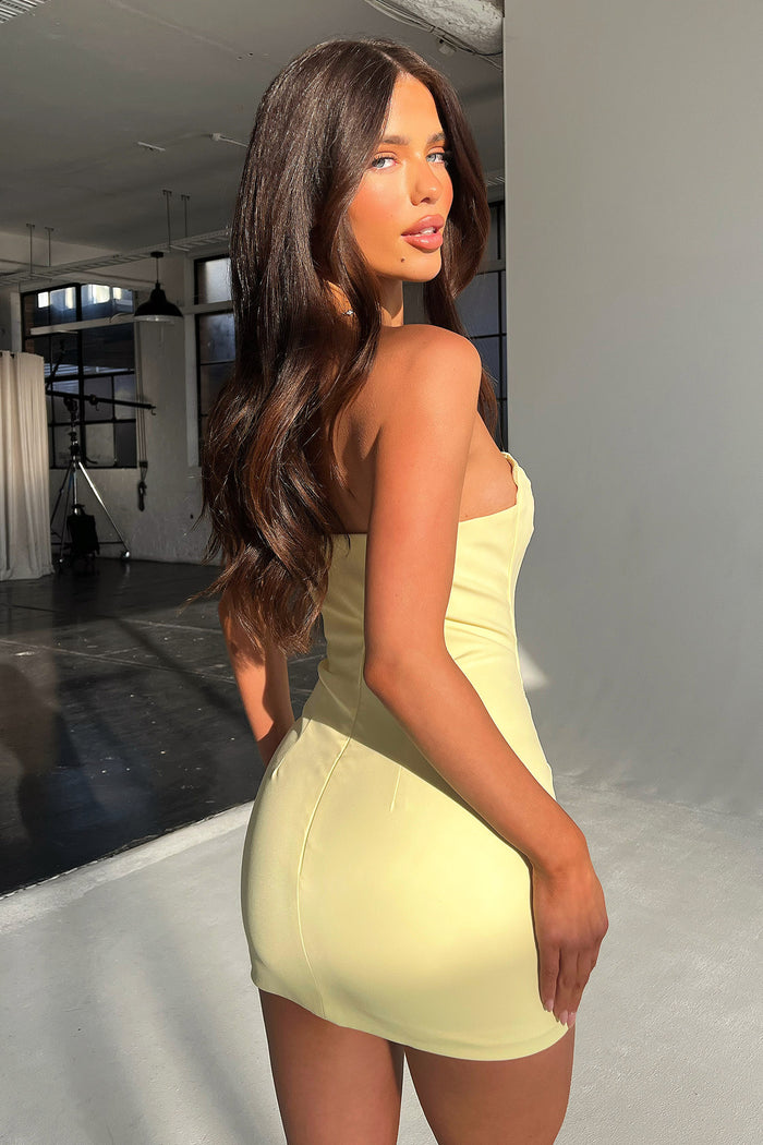 Marlo Strapless Mini Dress - Yellow