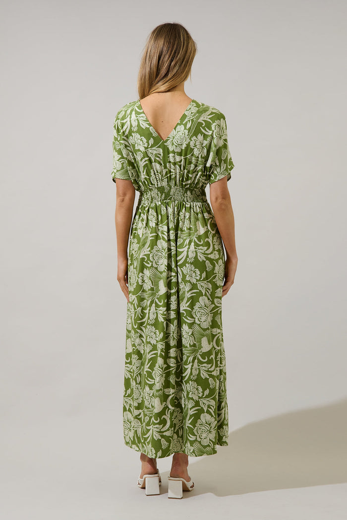 Melda Pleated Midi Dress Kory Floral