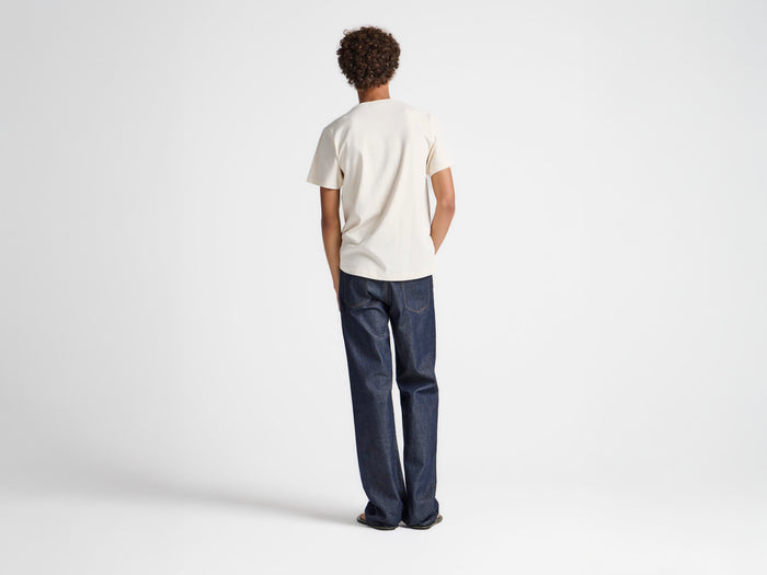 MENS CIRCULAR T-SHIRT IN ECRU
