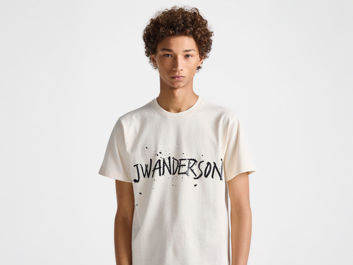 MENS CIRCULAR T-SHIRT IN ECRU