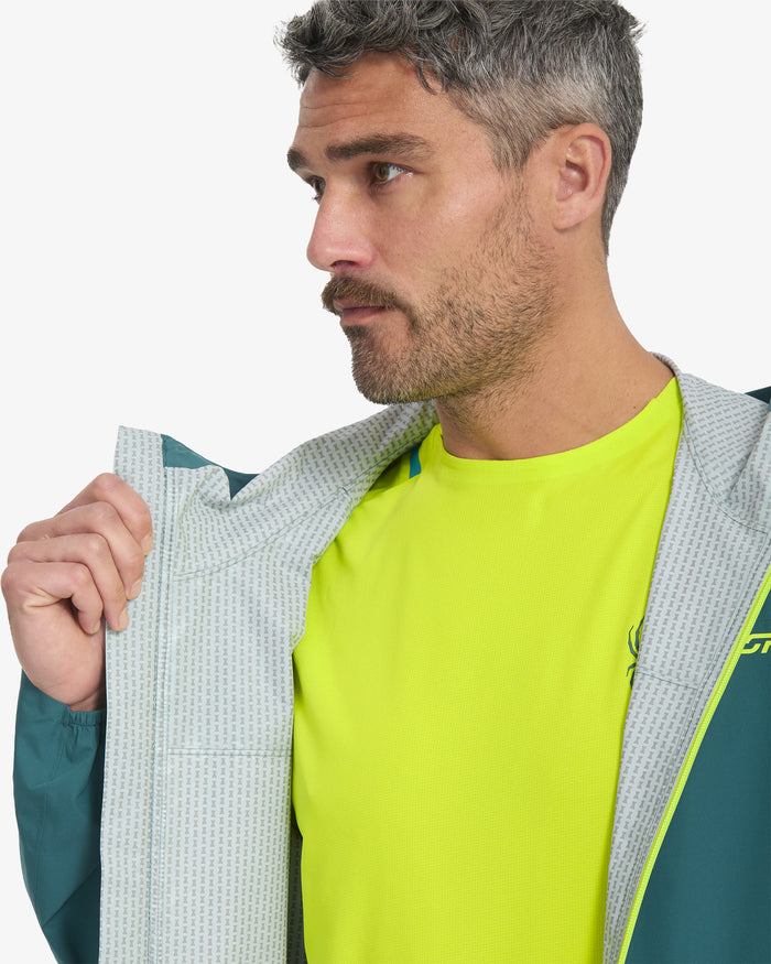 Men's Clutch Rain Shell Jacket - Petrol