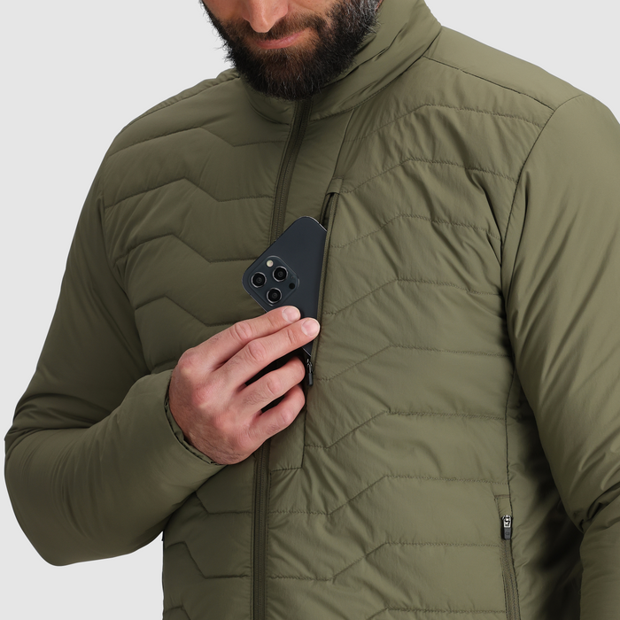 Ranger Green | B10 :: Exterior Chest Pocket / Quickly access your phone, snacks, and other stored valuables in this quick-zip pocket.