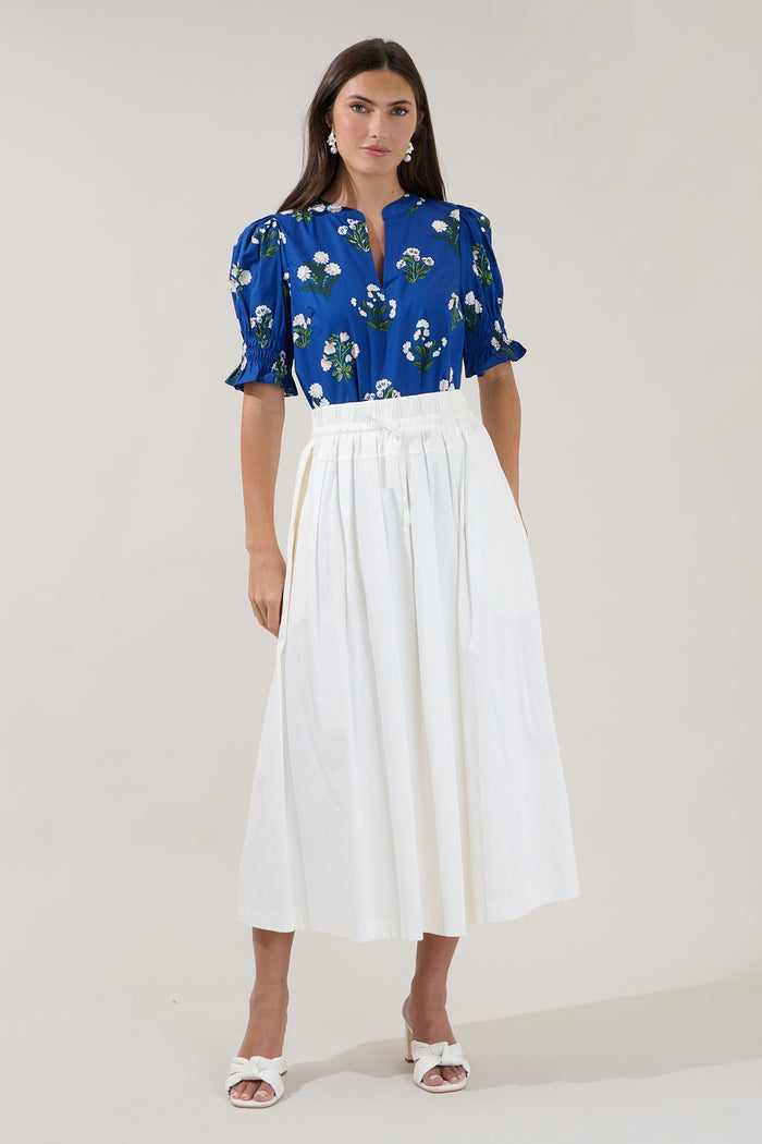 Merryn Split Neck Top Floral