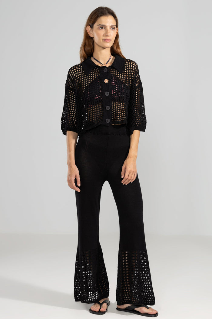 Mica Knit Pants Black - Polonio Uruguay