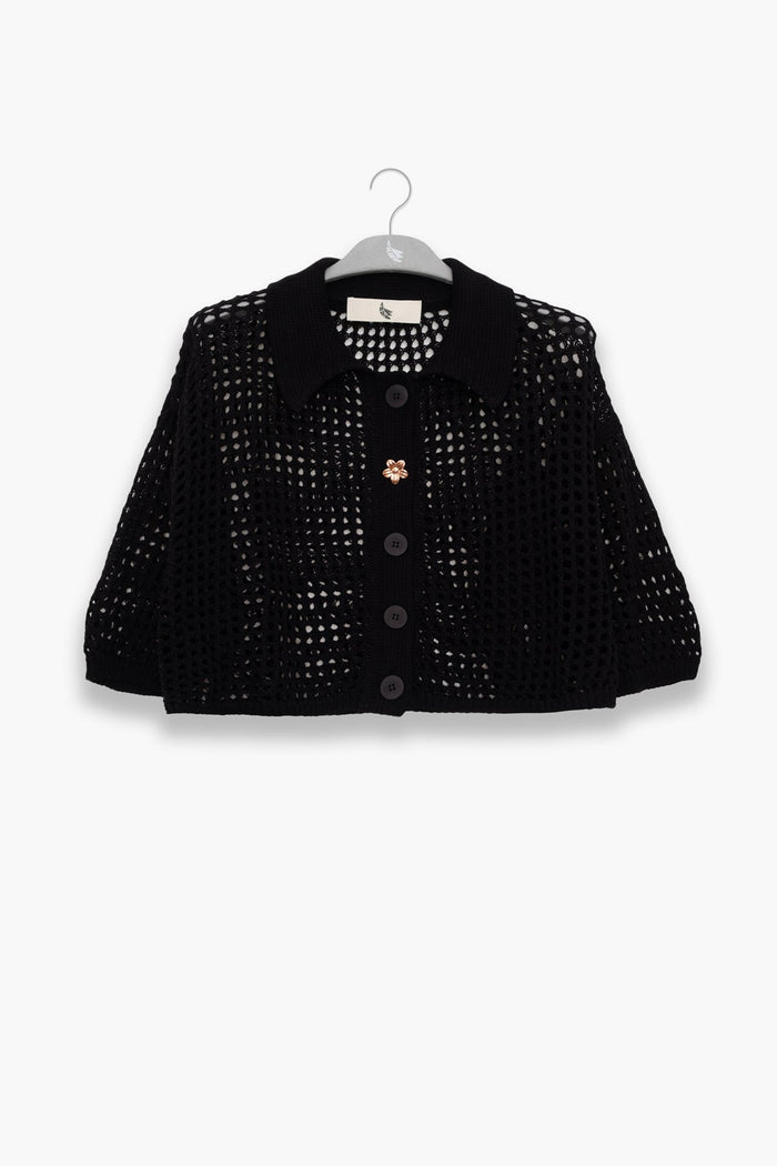 Mica Knit Shirt Black - Polonio Uruguay