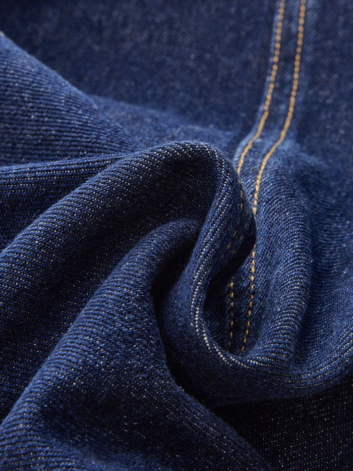 Mid-Waist Wide-Leg Button Front Jeans