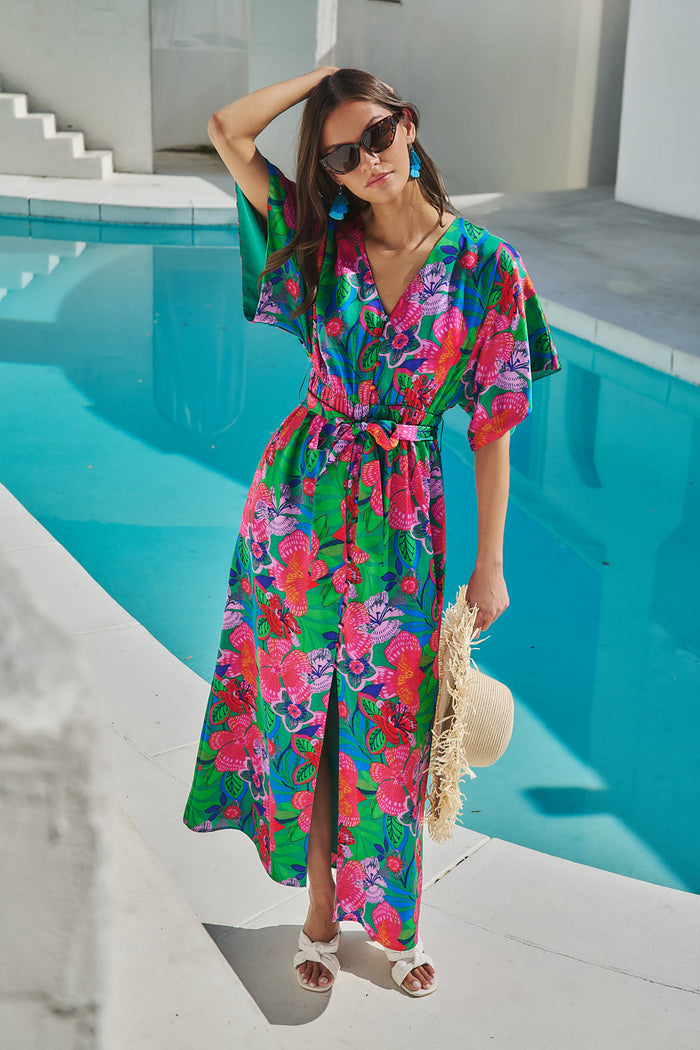 Mielle Kimono Maxi Dress Hansel Floral