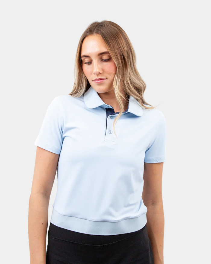 Monarch Womens Polo Powder Blue