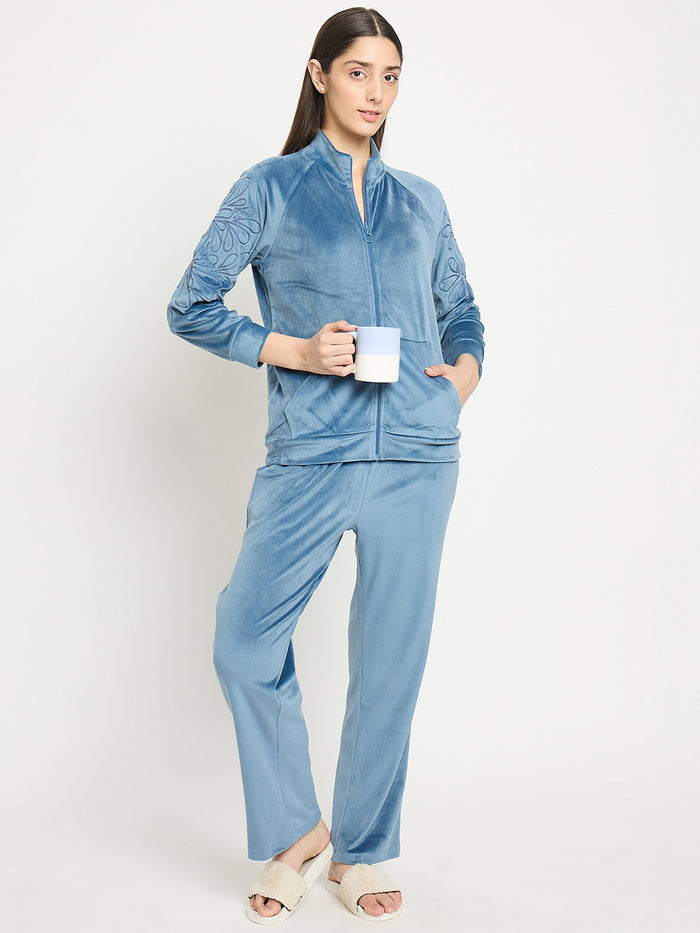 mSECRET Blue Solid Track Bottoms