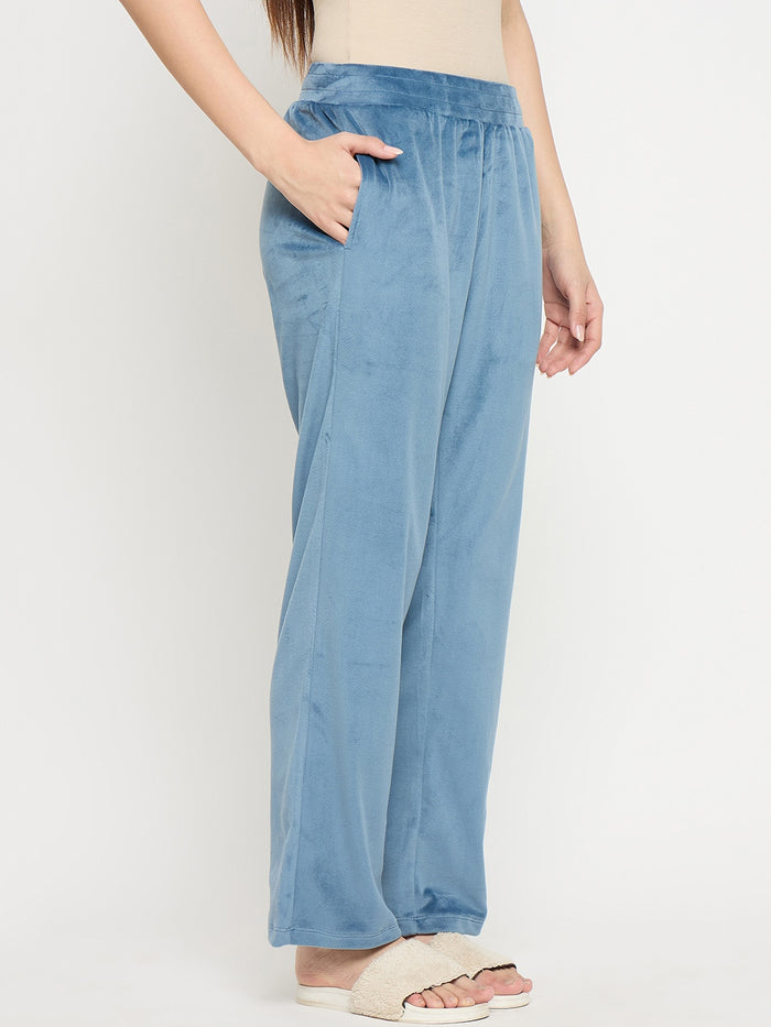 mSECRET Blue Solid Track Bottoms