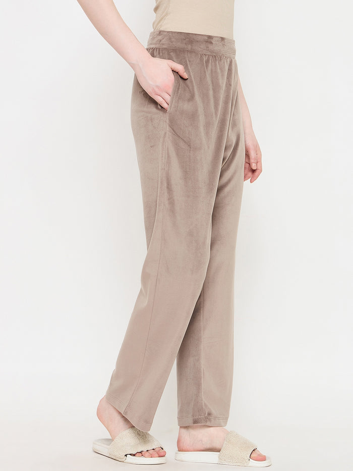 mSECRET Brown Solid Track Bottoms