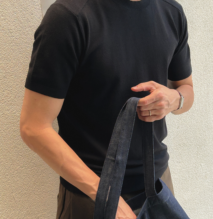 Muscle Fit Project Round Short Sleeve Knit