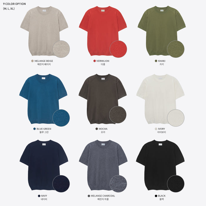 Muscle Fit Project Round Short Sleeve Knit