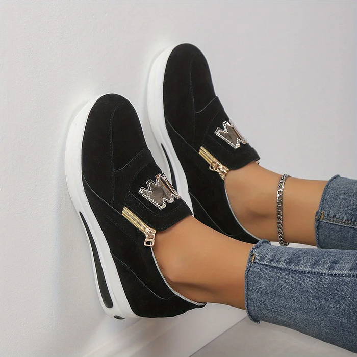 Nella - Chaussures Orthopédiques Confortables avec Plateforme Casual Slip-on pour Femme